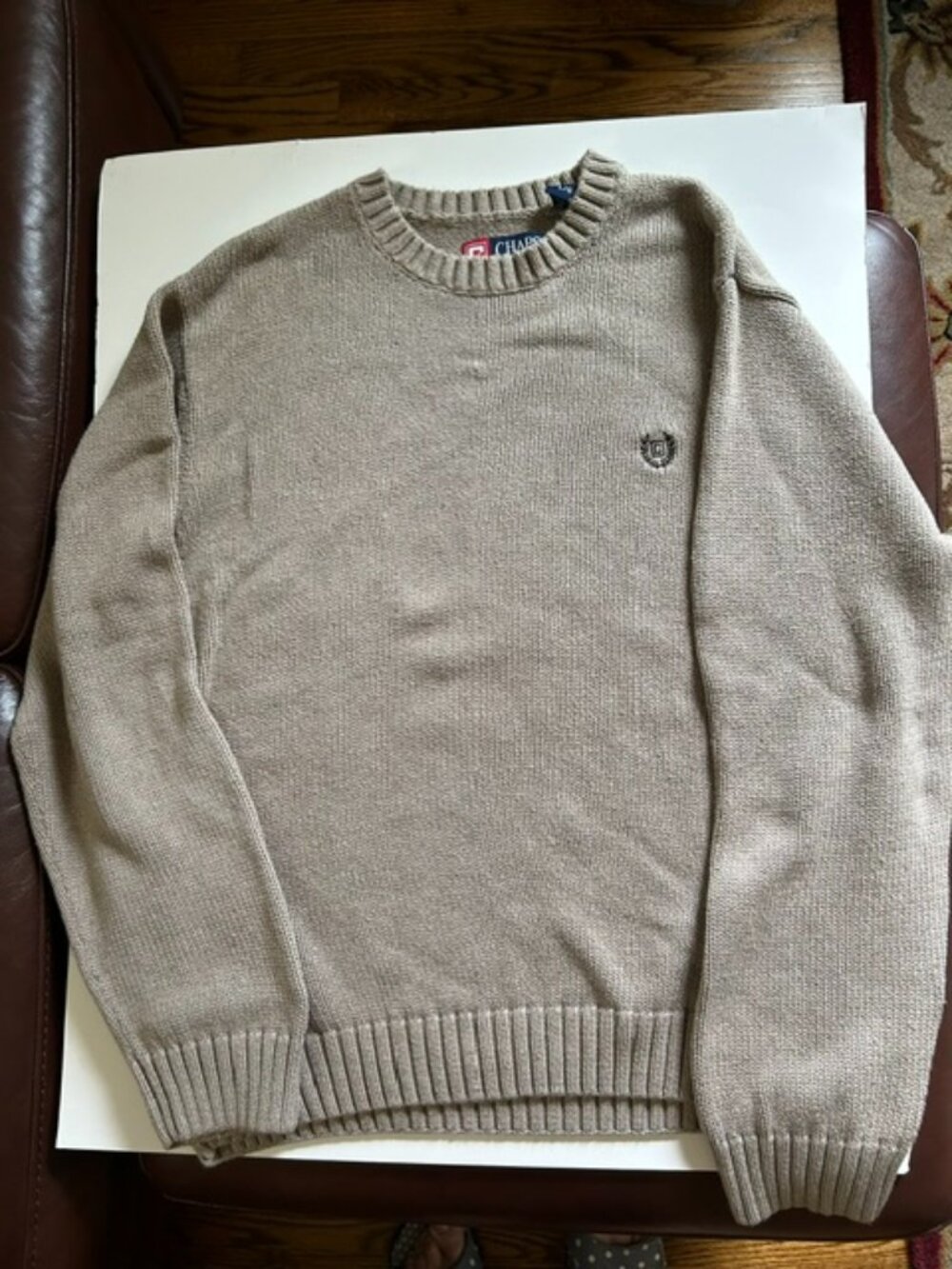 Chaps Cotton Crewneck Sweater - Men's Large